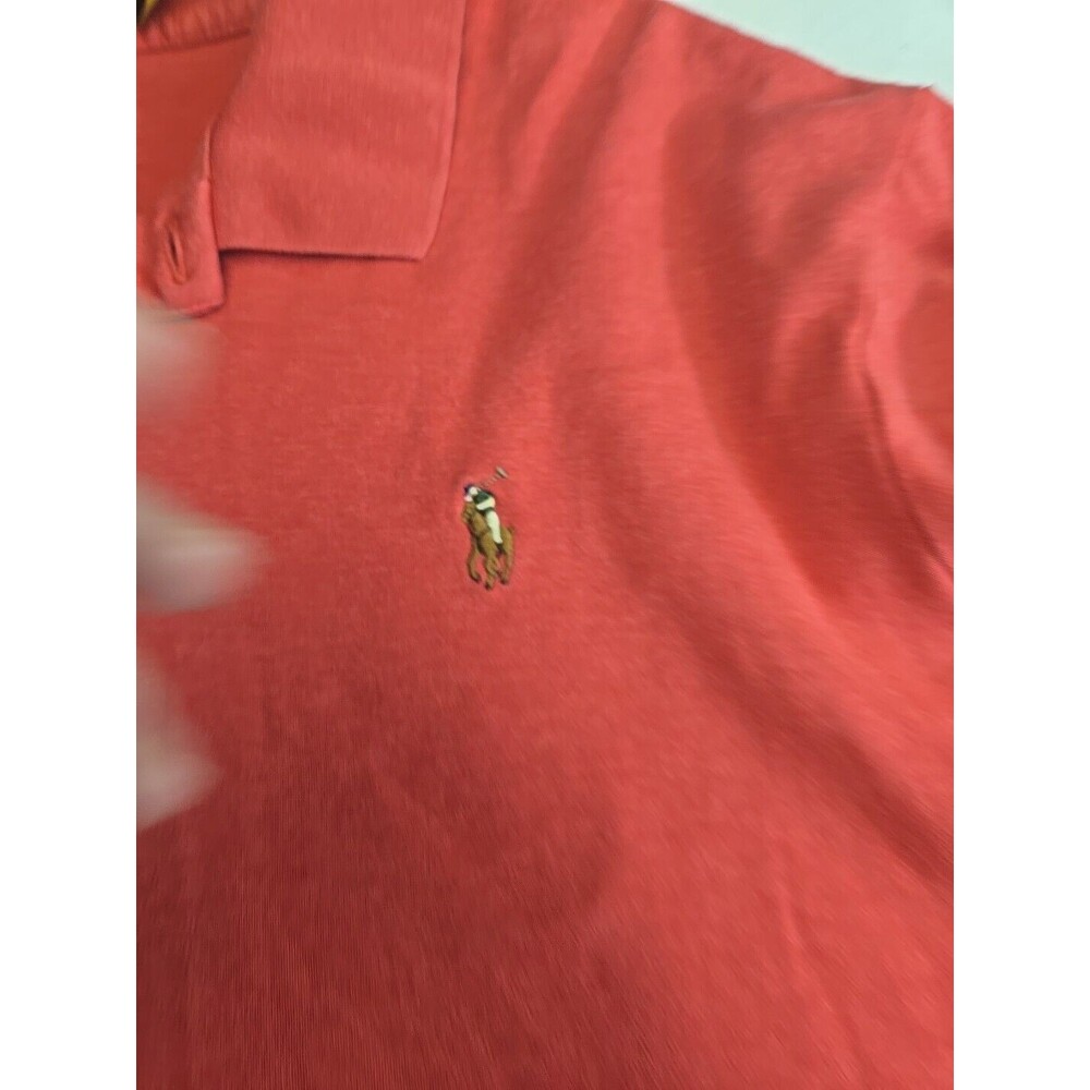 Polo Ralph Lauren Classic Fit Salmon Pink Short Sleeve Polo Men's Large Cotton - Picture 5 of 12